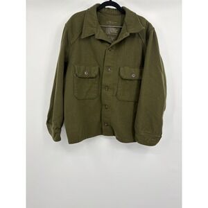 Vintage US Military Wool Field Shirt Olive Green 108 XL 1953  OG-108
